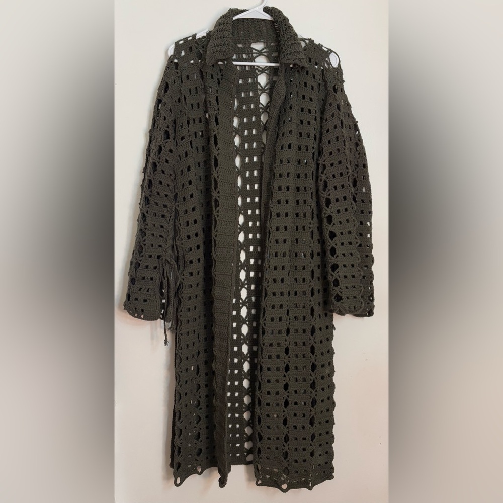 Handmade Crochet Long Cardigan